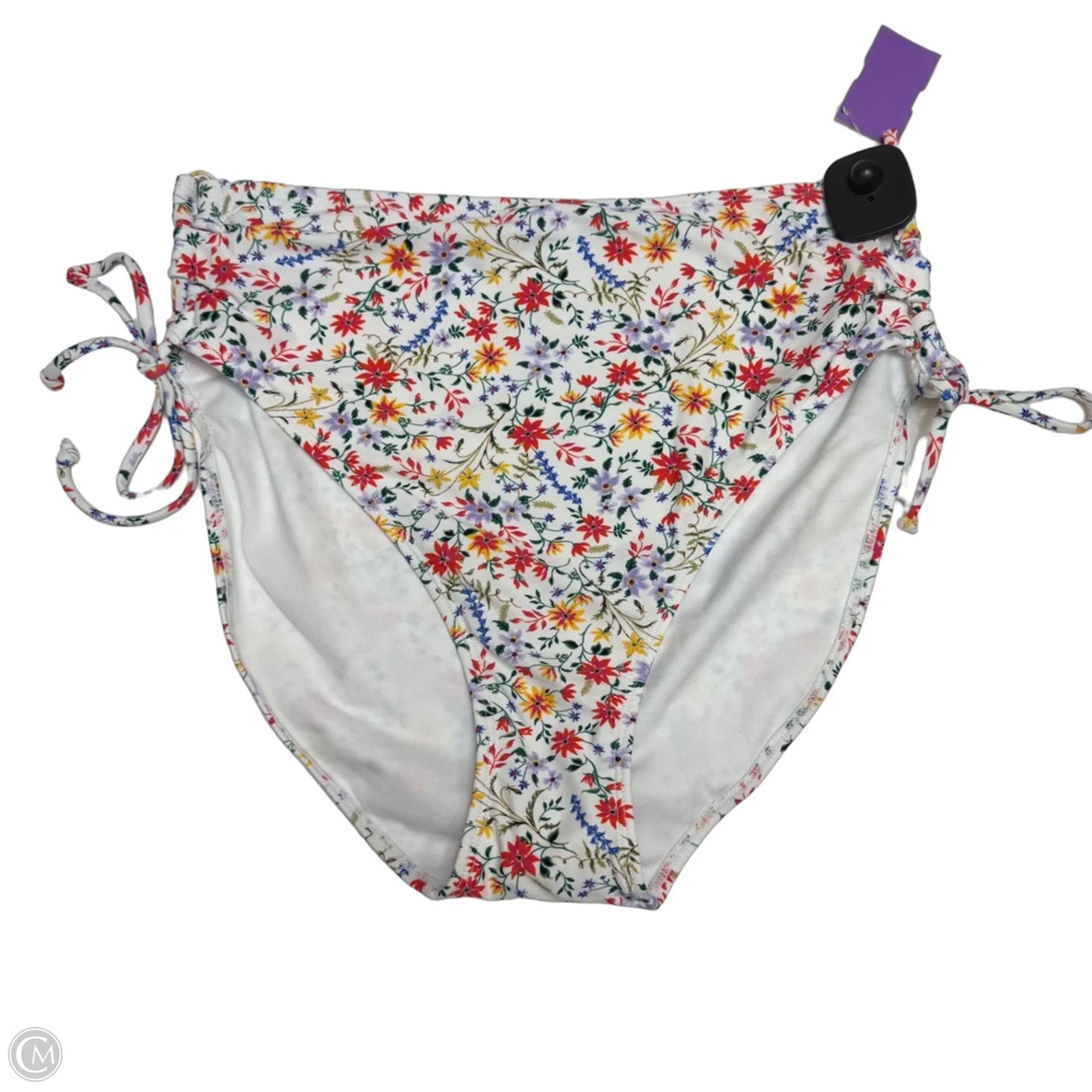 Swimsuit Bottom By Time And Tru In Floral Print, Size: Xl