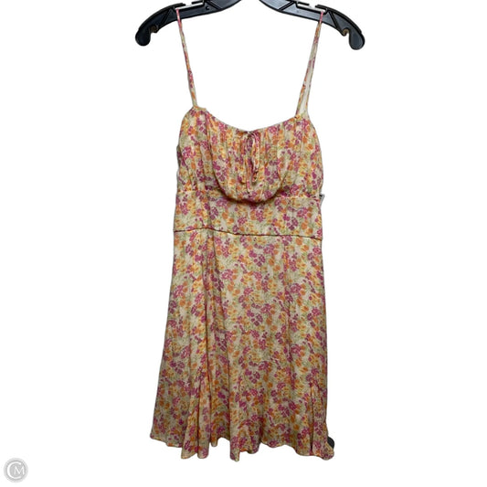 Dress Casual Short By Mi Ami In Orange & Pink, Size: M
