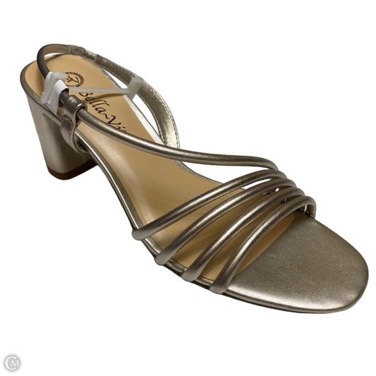 Sandals Heels Block By Bella Vita In Rose Gold, Size: 7.5