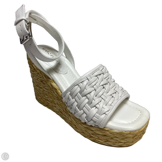 Sandals Heels Wedge By Marc Fisher In White, Size: 8
