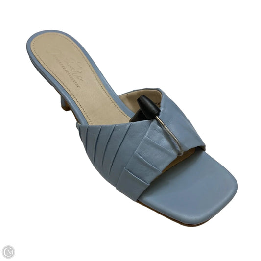 Sandals Heels Kitten By Journee In Blue, Size: 10