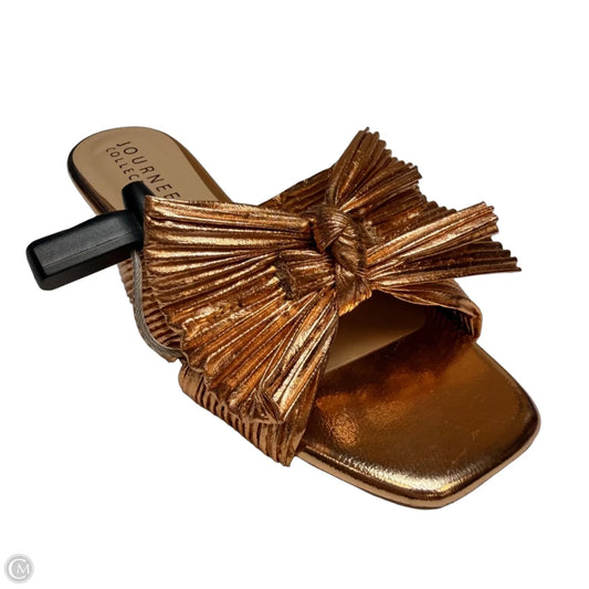 Sandals Flats By Journee In Rose Gold, Size: 7