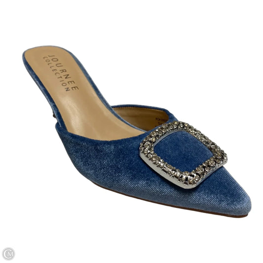 Shoes Heels Kitten By Journee In Blue, Size: 8