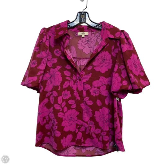 Top Short Sleeve By Entro In Pink & Red, Size: S