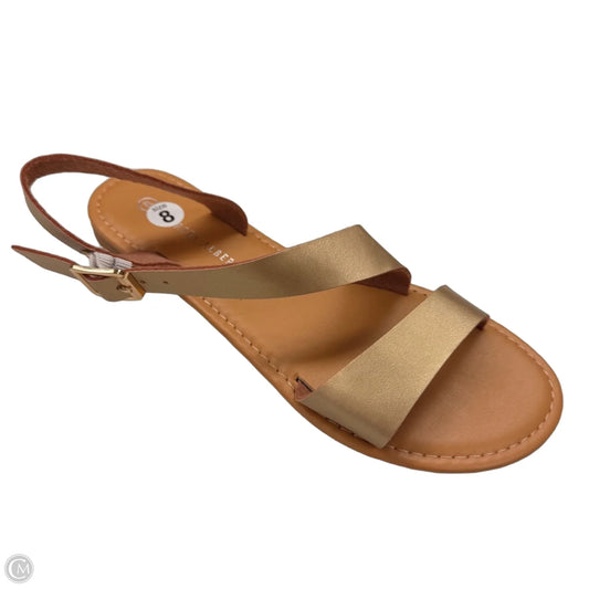 Sandals Flats By Charles Albert In Gold, Size: 8
