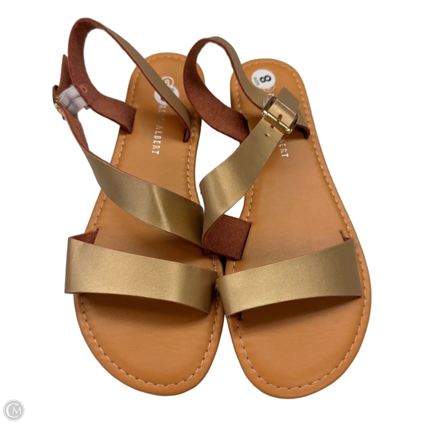 Sandals Flats By Charles Albert In Gold, Size: 8
