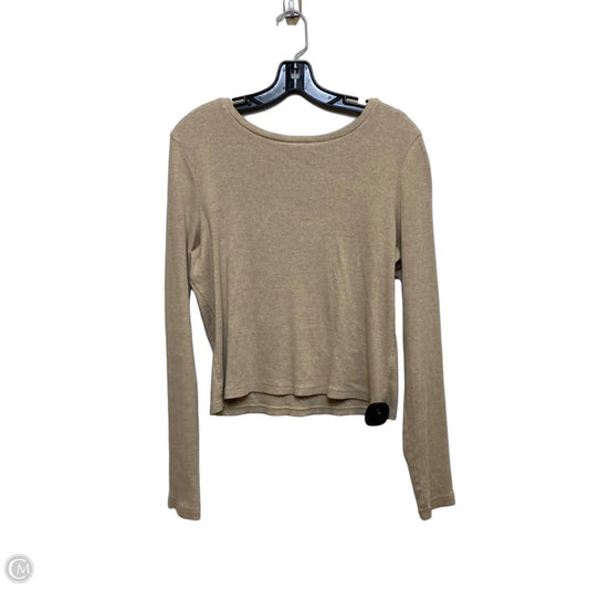 Top Long Sleeve Basic By Universal Thread In Tan, Size: Xl