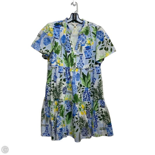 Dress Casual Short By Crown And Ivy In Blue & Green, Size: M