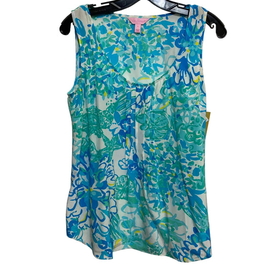Top Sleeveless Designer By Lilly Pulitzer In Blue & Green, Size: S