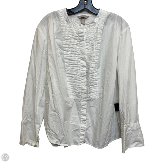 Top Long Sleeve By H&m In White, Size: L