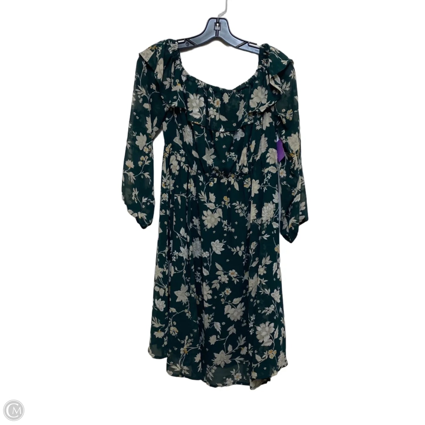 Dress Casual Short By Torrid In Cream & Green, Size: M