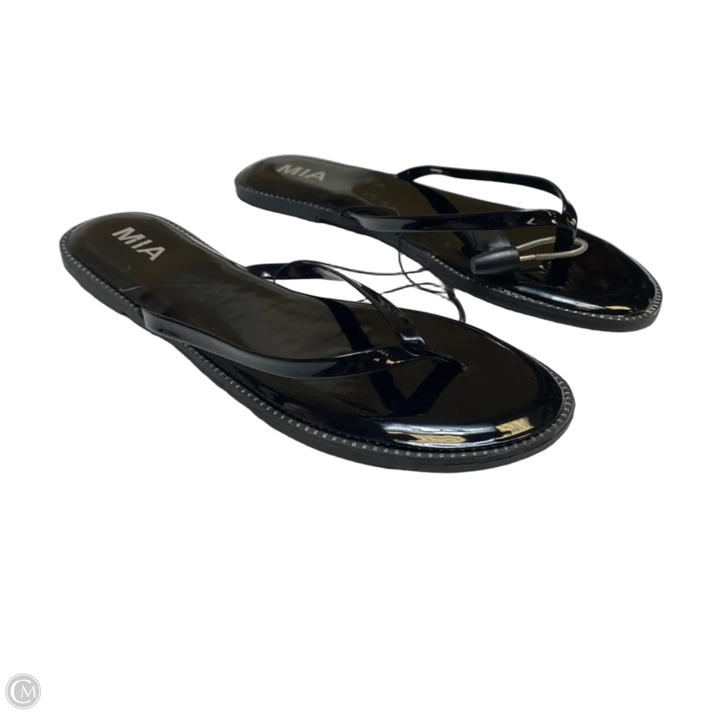 Sandals Flip Flops By Mia In Black, Size: 8