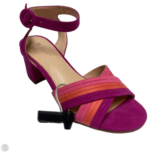 Sandals Heels Block By Xappeal In Pink, Size: 7