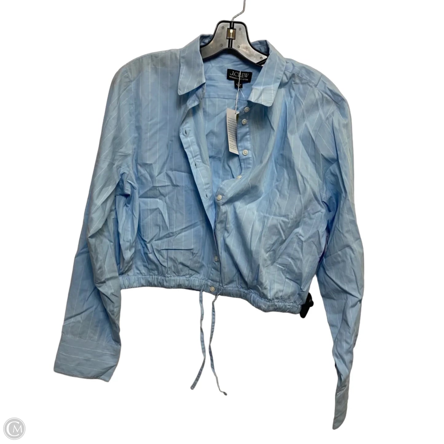 Top Long Sleeve By J. Crew In Blue & White, Size: M