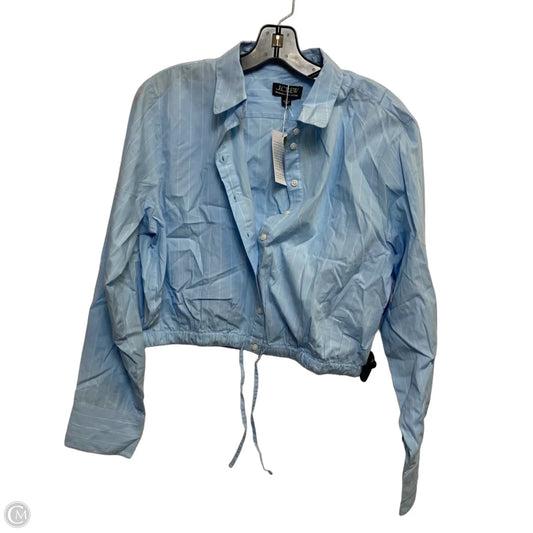 Top Long Sleeve By J. Crew In Blue & White, Size: M