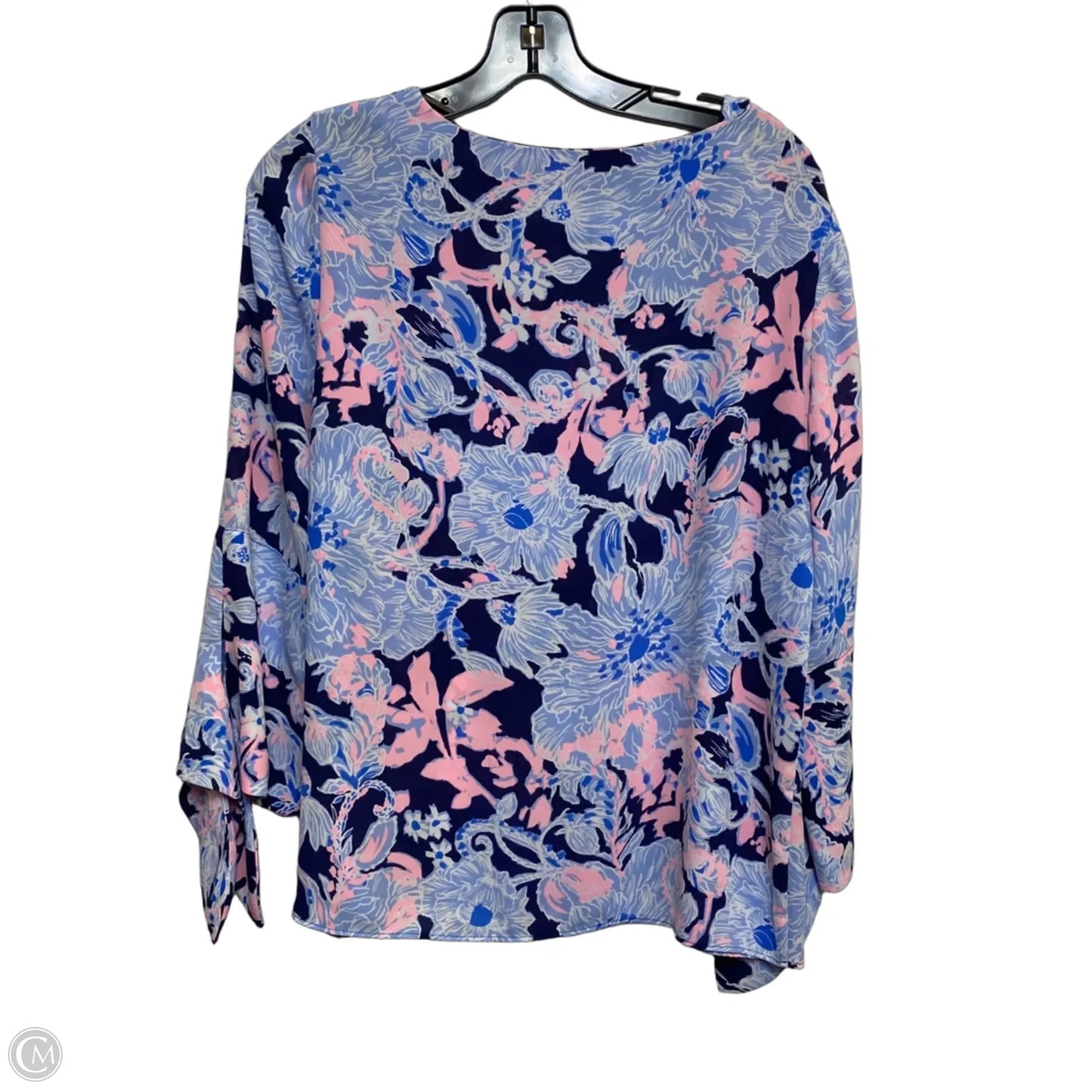 Blouse Designer By Lilly Pulitzer In Blue & Pink, Size: S