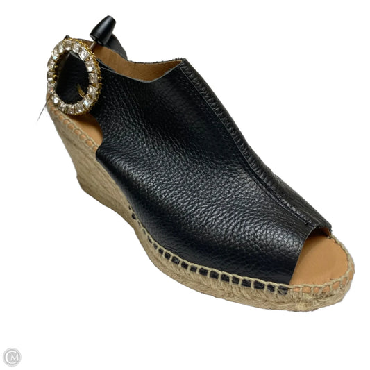 Sandals Heels Wedge By Maypol In Black, Size: 6.5
