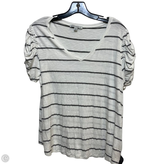Top Short Sleeve By Green Envelope In White, Size: Xl