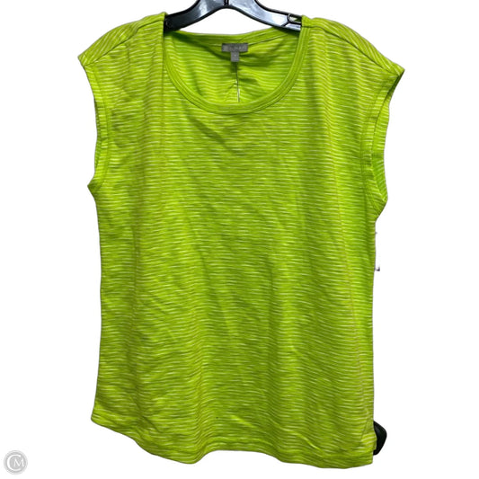 Top Sleeveless By Talbots In Green & White, Size: M