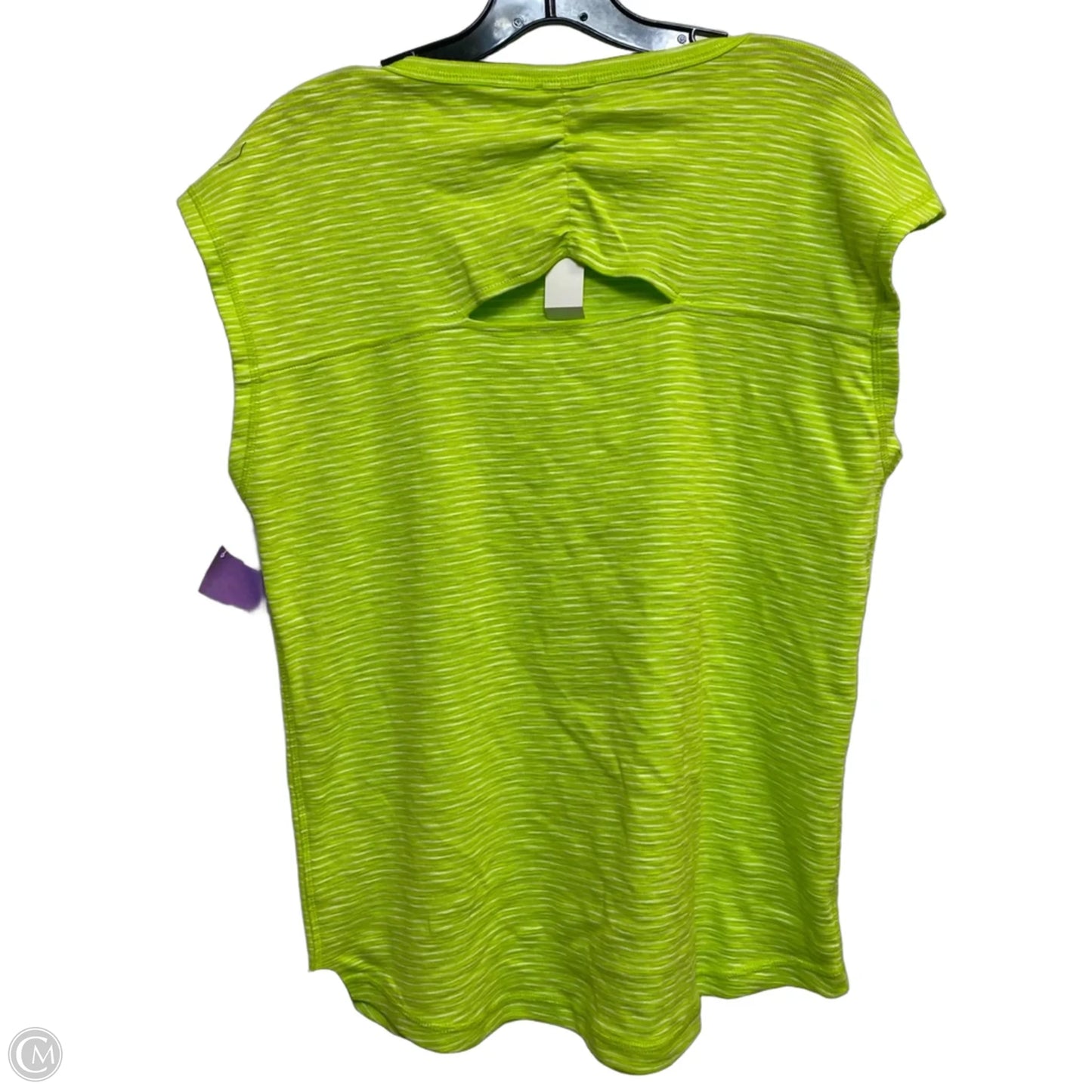 Top Sleeveless By Talbots In Green & White, Size: M