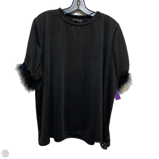 Top Short Sleeve By Boohoo Boutique In Black, Size: 3x