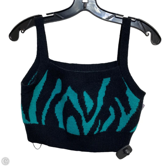 Top Sleeveless By Fashion Nova In Black & Green, Size: M