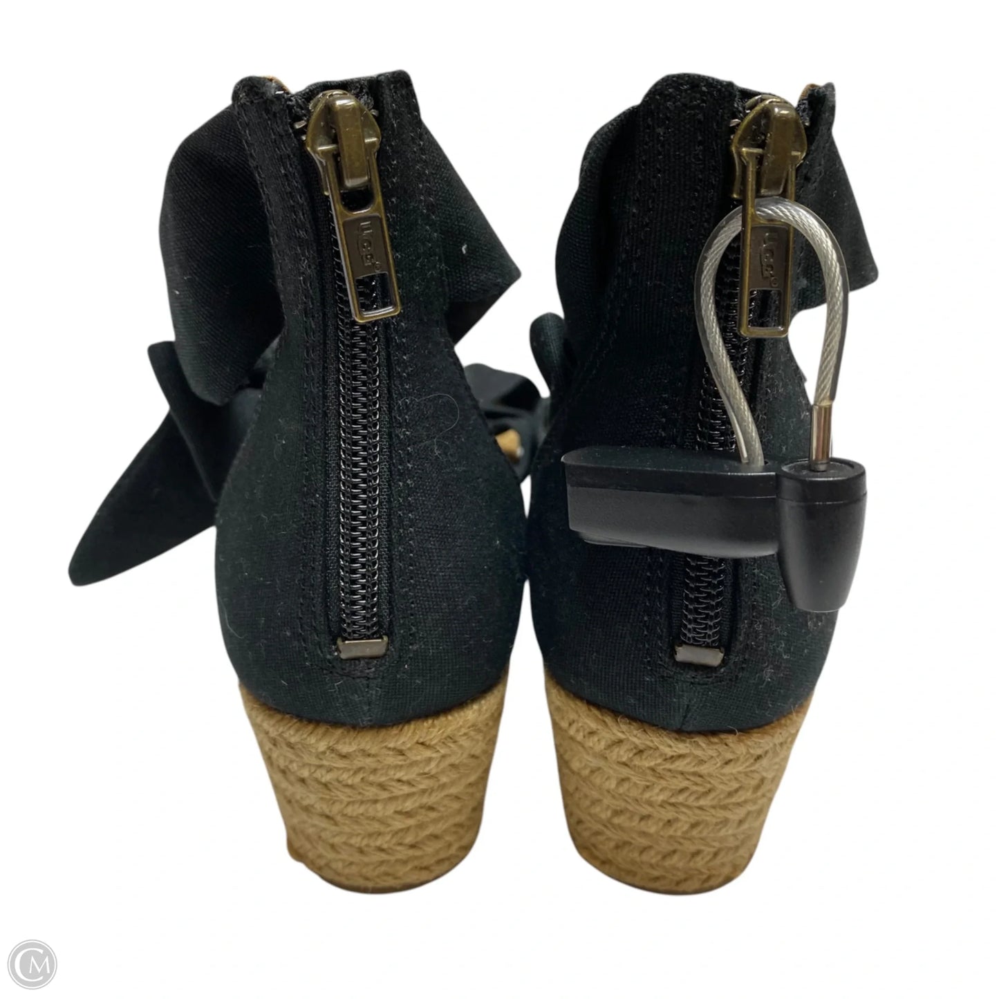 Sandals Designer By Ugg In Black, Size: 6.5