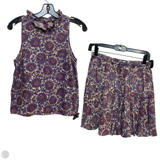 Skirt Set 2pc By J. Crew In Blue & Red, Size: Xxs