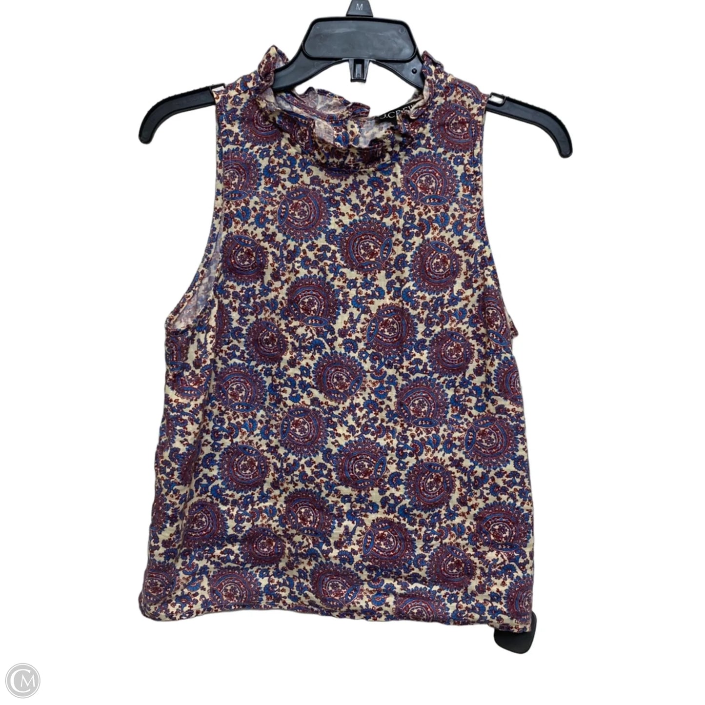 Top Sleeveless By J. Crew In Blue & Red, Size: Xs