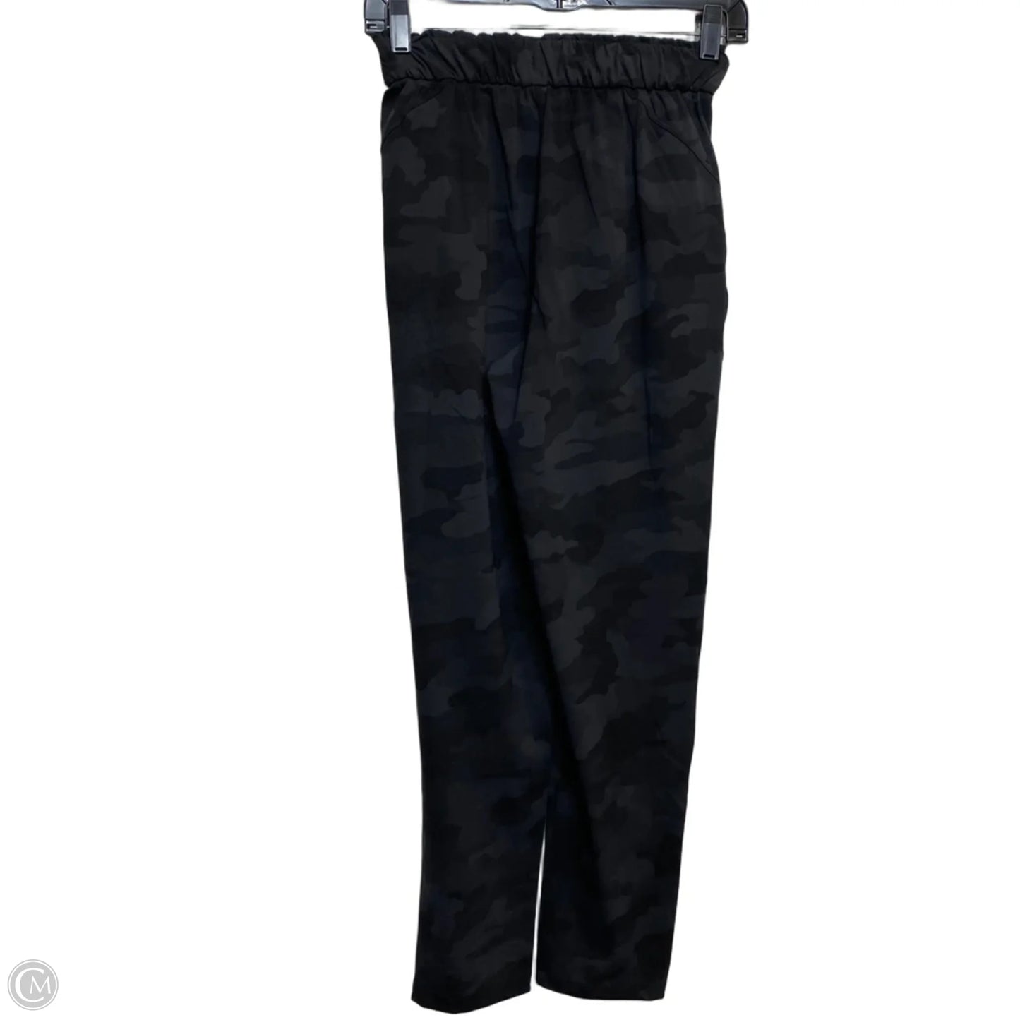 Athletic Pants Designer By Lululemon In Black & Grey, Size: Xs