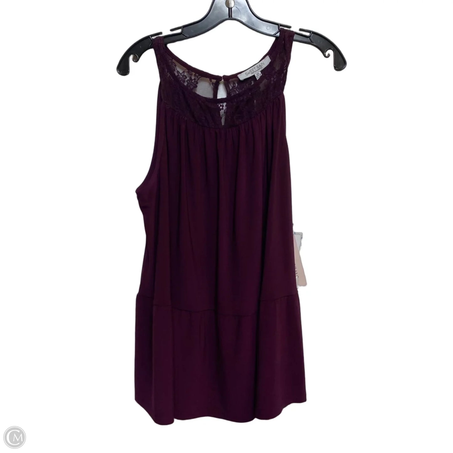 Top Sleeveless By Sweet Rain In Purple, Size: 1x