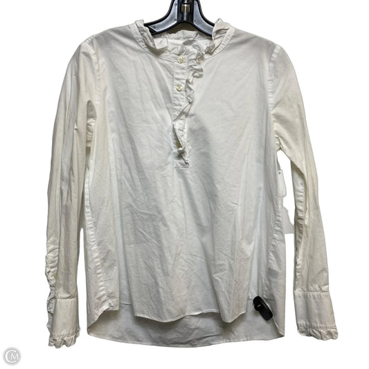 Top Long Sleeve Designer By Kate Spade In White, Size: S