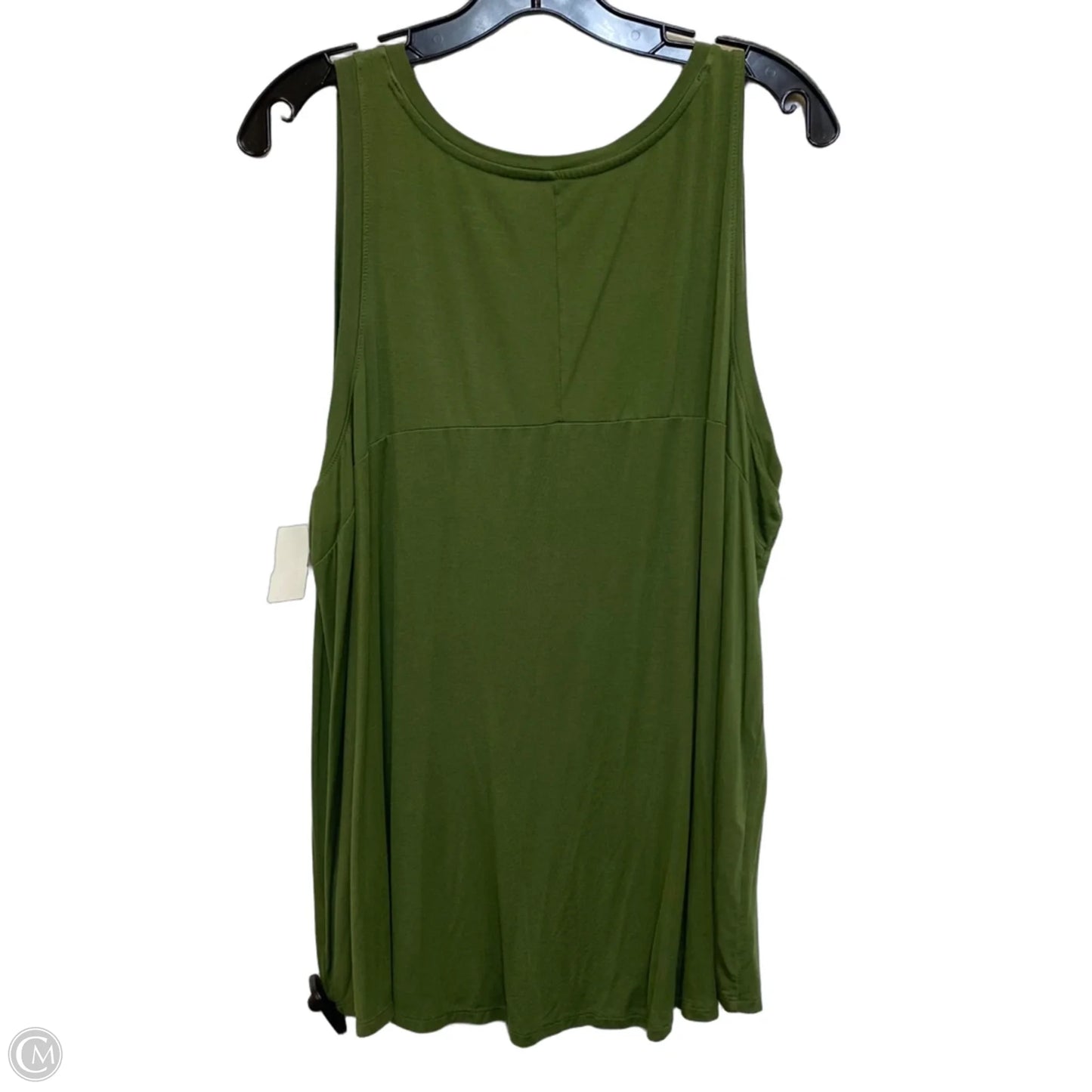 Top Sleeveless Basic By Time And Tru In Green, Size: 3x