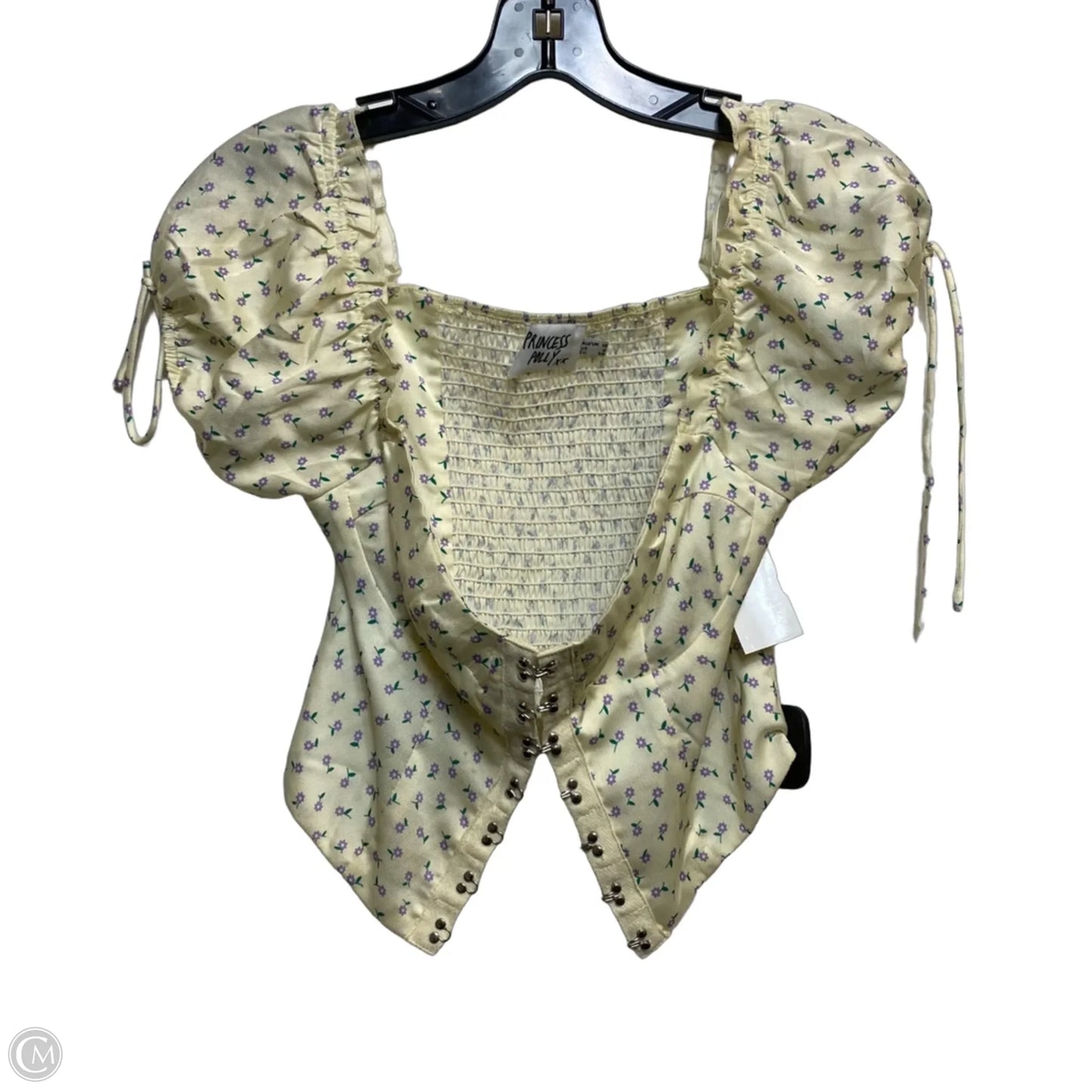 Top Short Sleeve By Princess Polly In Yellow, Size: S