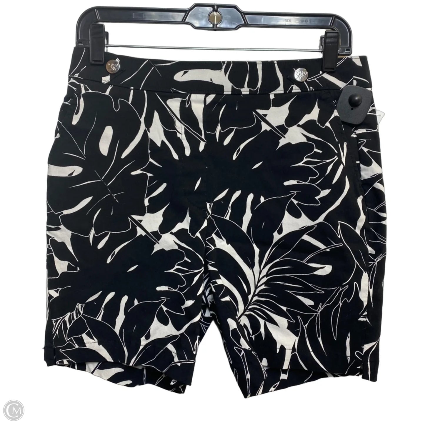 Skirt Mini & Short By Rafaella In Black & White, Size: M