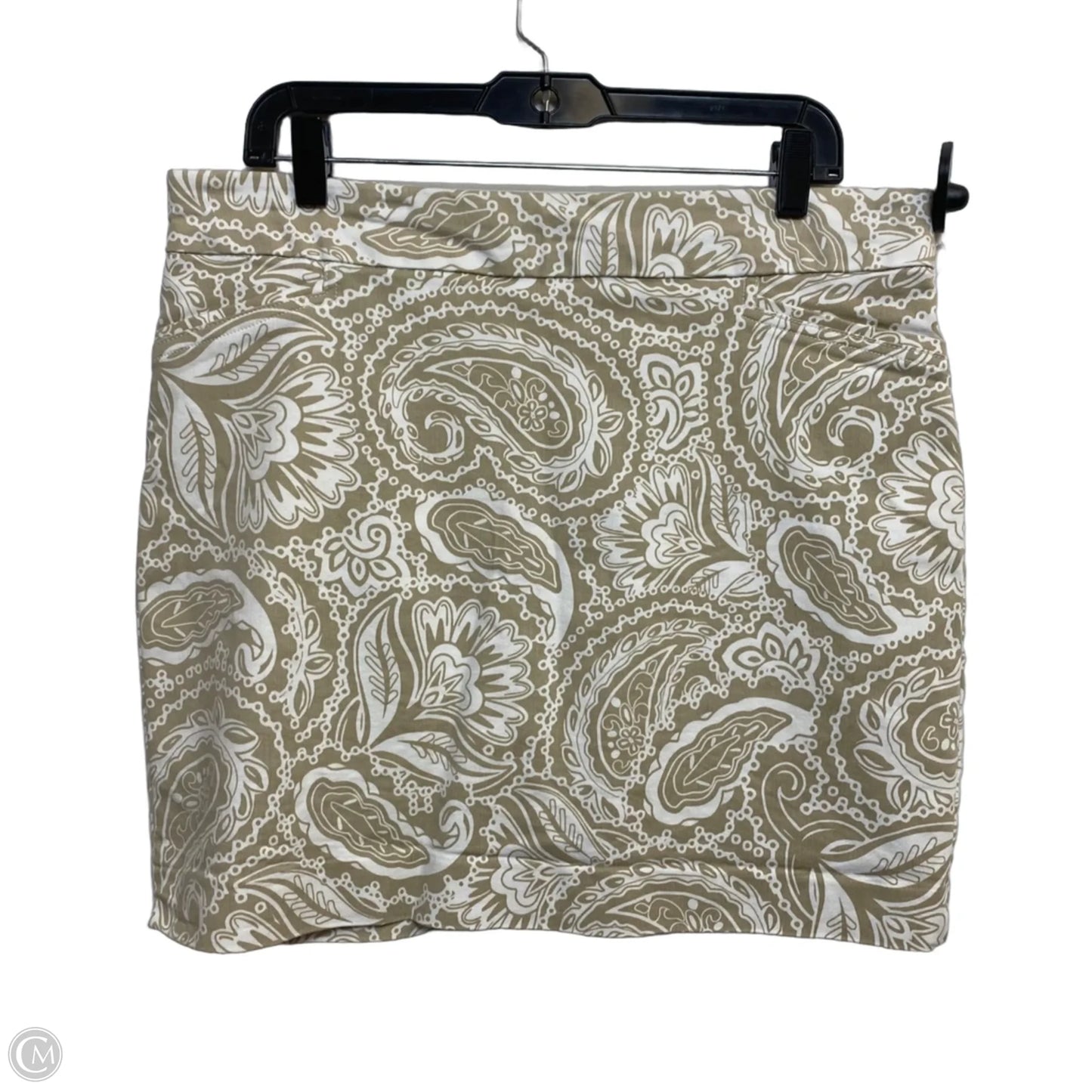 Skirt Mini & Short By Croft And Barrow In Tan & White, Size: L
