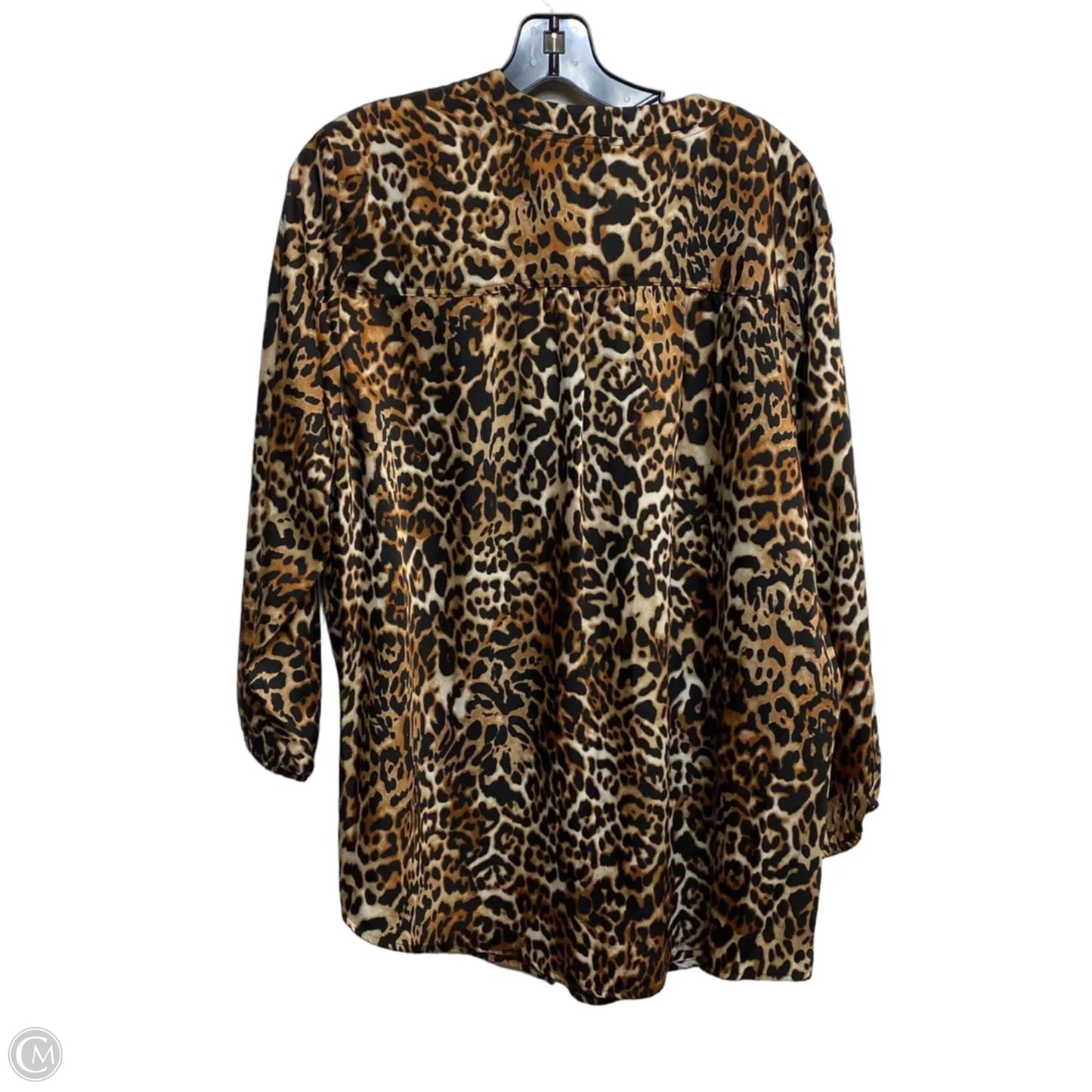 Blouse 3/4 Sleeve By Jones New York In Animal Print, Size: 1x
