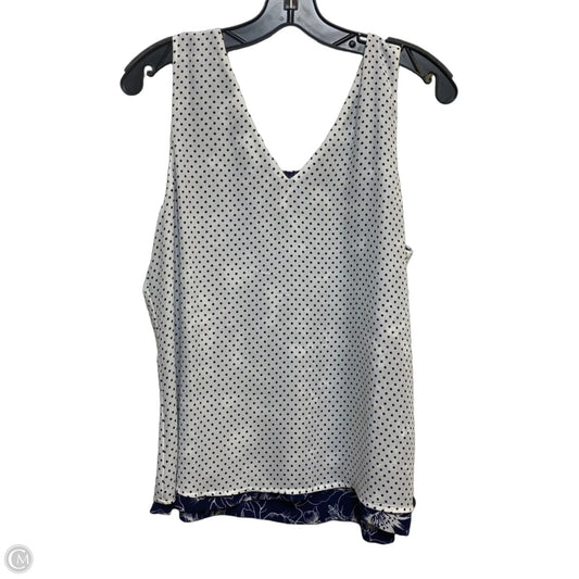 Top Sleeveless By White House Black Market In Blue & White, Size: M