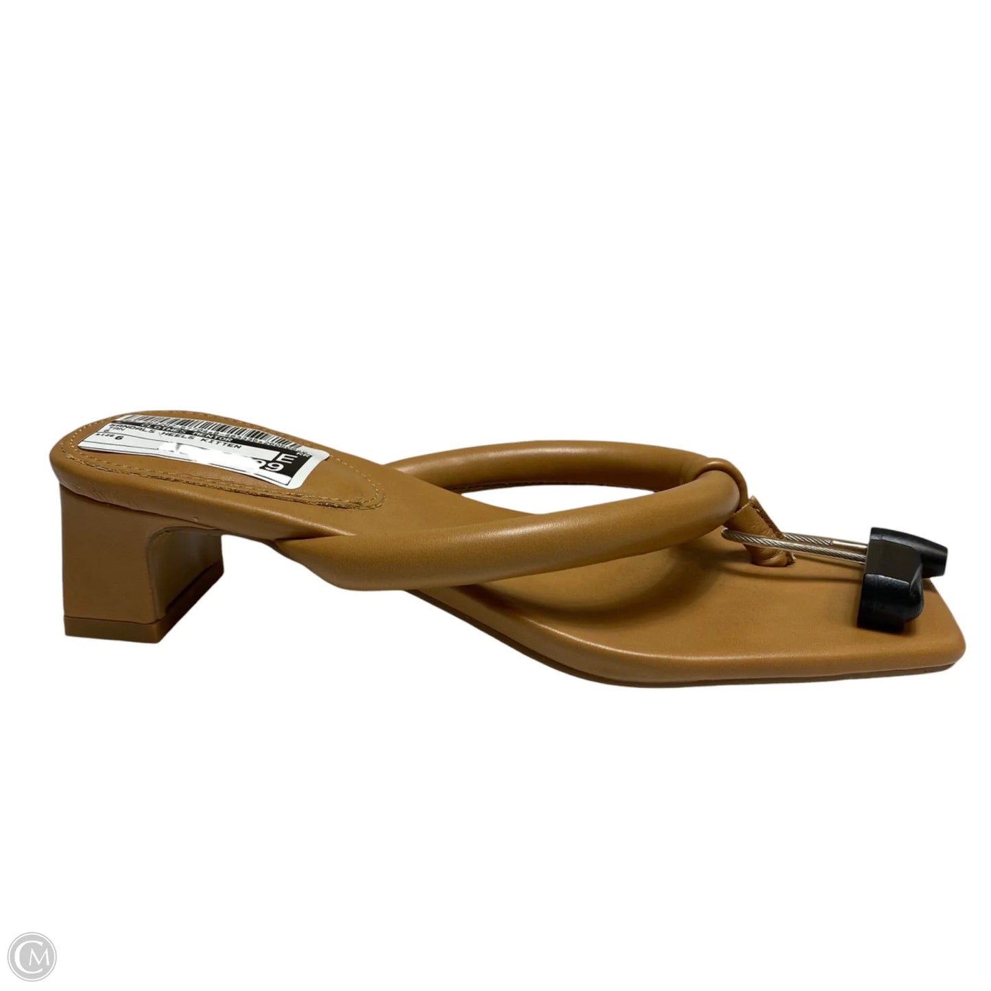 Sandals Heels Kitten By Clothes Mentor In Tan, Size: 6