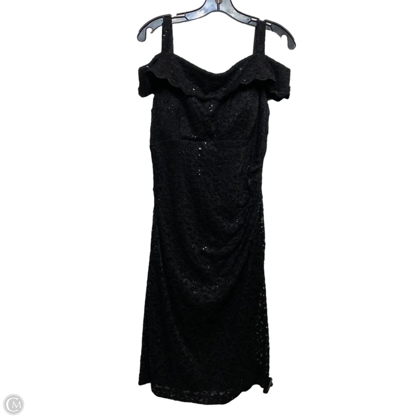 Dress Party Midi By R And M Richards In Black, Size: L
