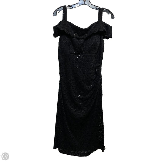Dress Party Midi By R And M Richards In Black, Size: L