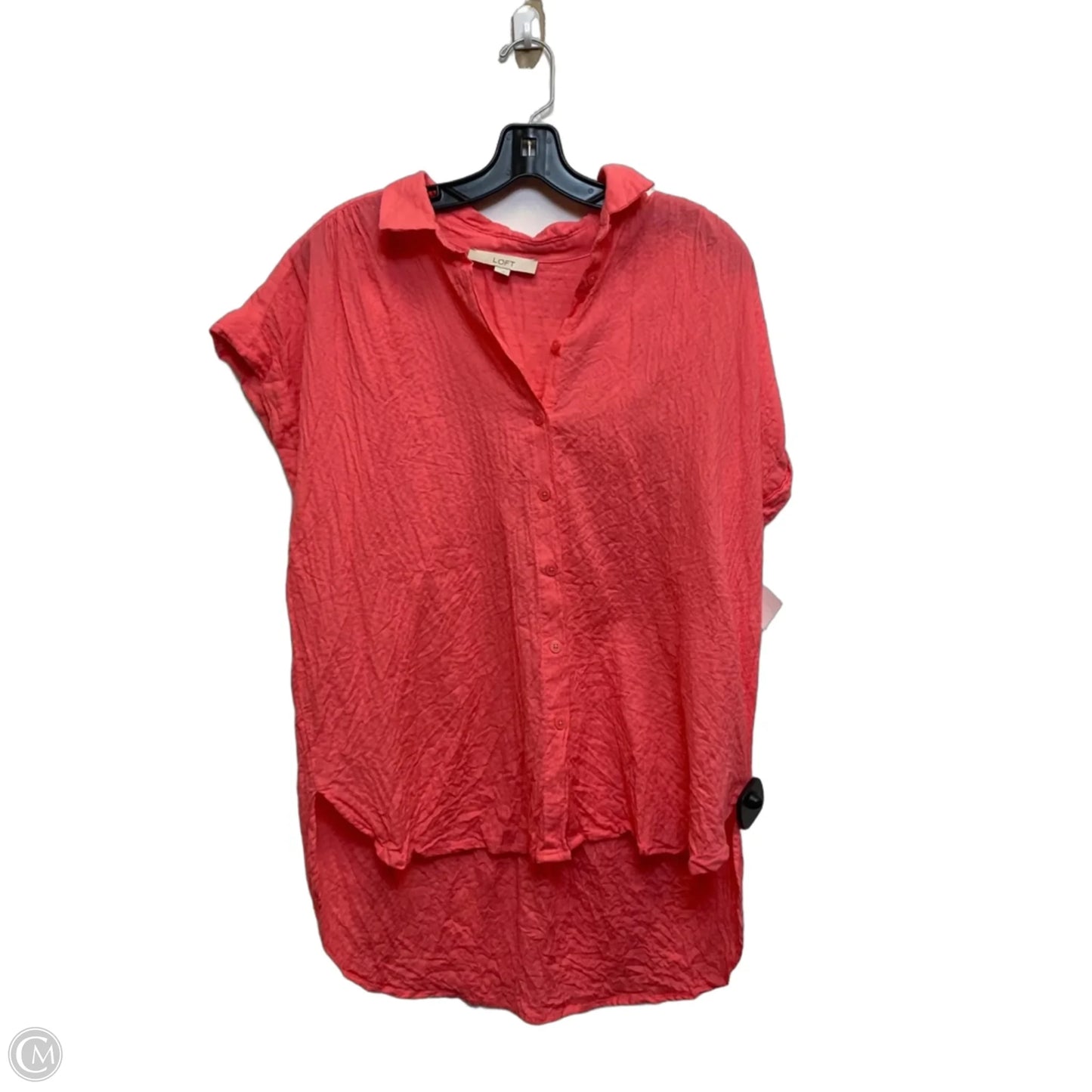 Top Short Sleeve By Loft In Pink, Size: L