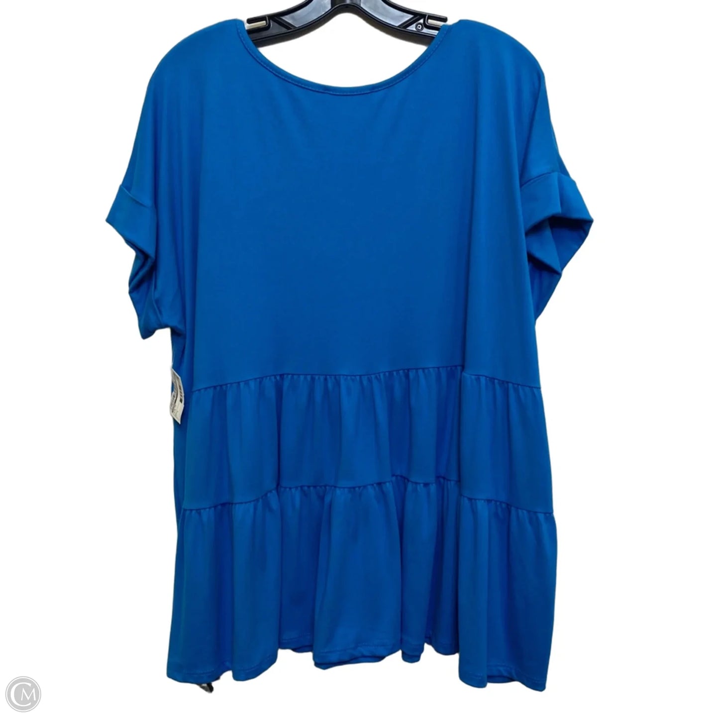 Top Short Sleeve By Entro In Blue, Size: L