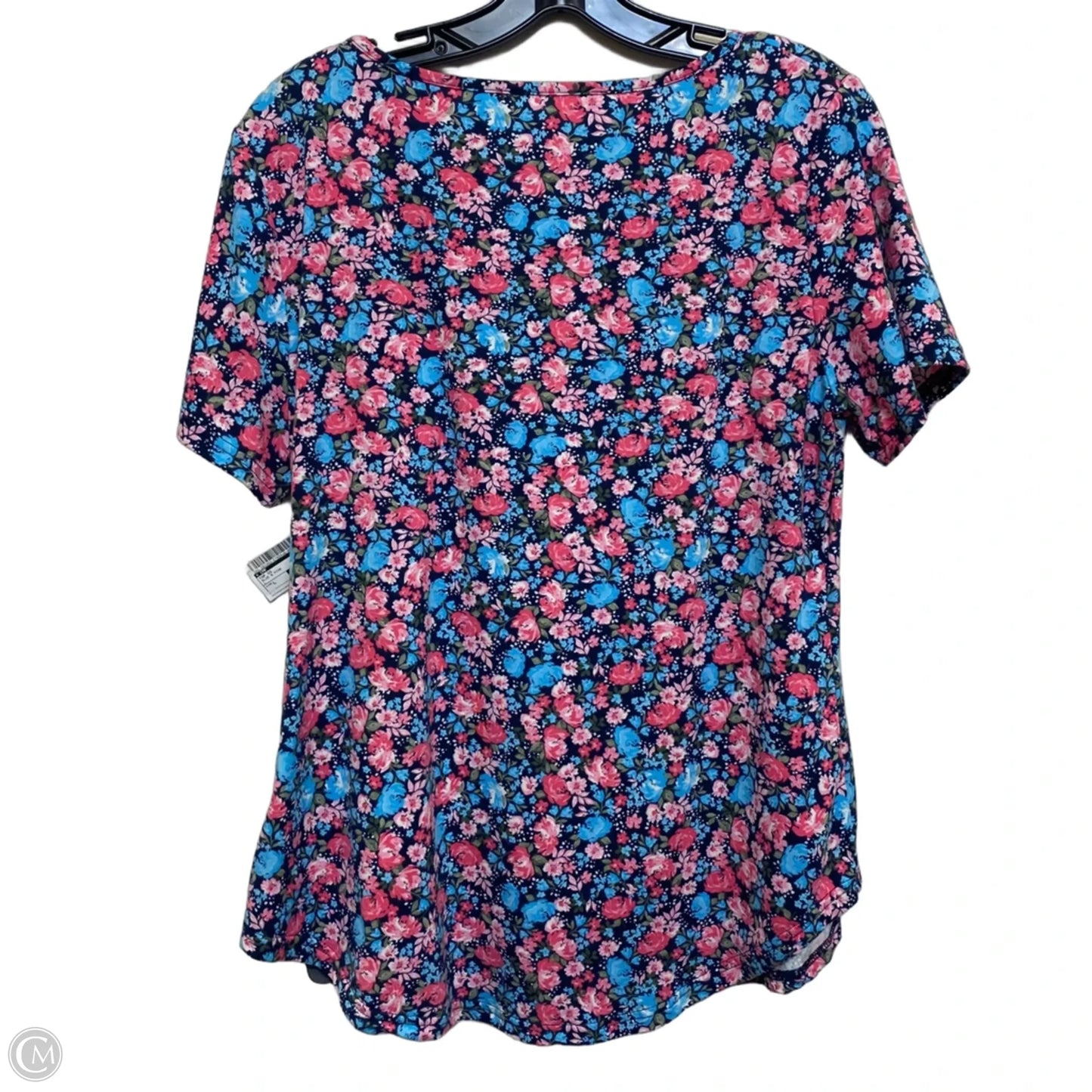 Top Short Sleeve By Cmf In Blue & Pink, Size: L