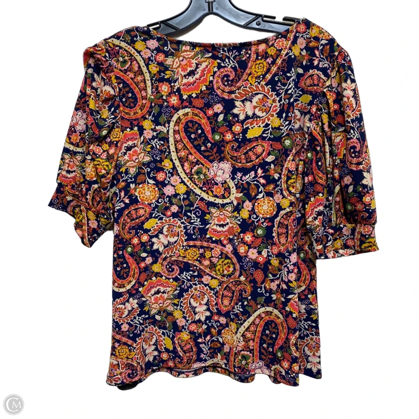 Top Short Sleeve By Cece In Blue & Pink, Size: L
