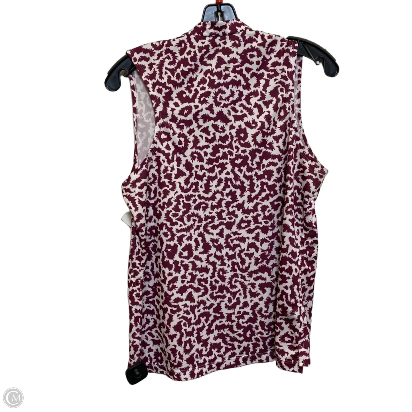 Athletic Tank Top By Nike Apparel In Purple & White, Size: M