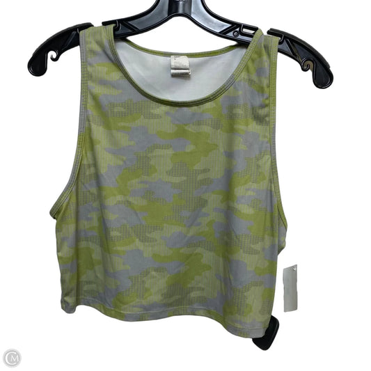 Athletic Tank Top By Fabletics In Green & Grey, Size: L