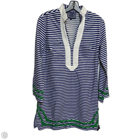 Dress Casual Short By Sail To Sable In Blue & White, Size: S