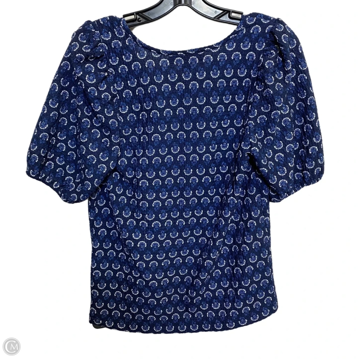 Top Short Sleeve By Loft In Blue & White, Size: Xs