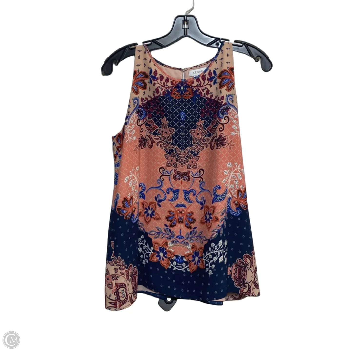 Top Sleeveless By Kenar In Blue & Pink, Size: S